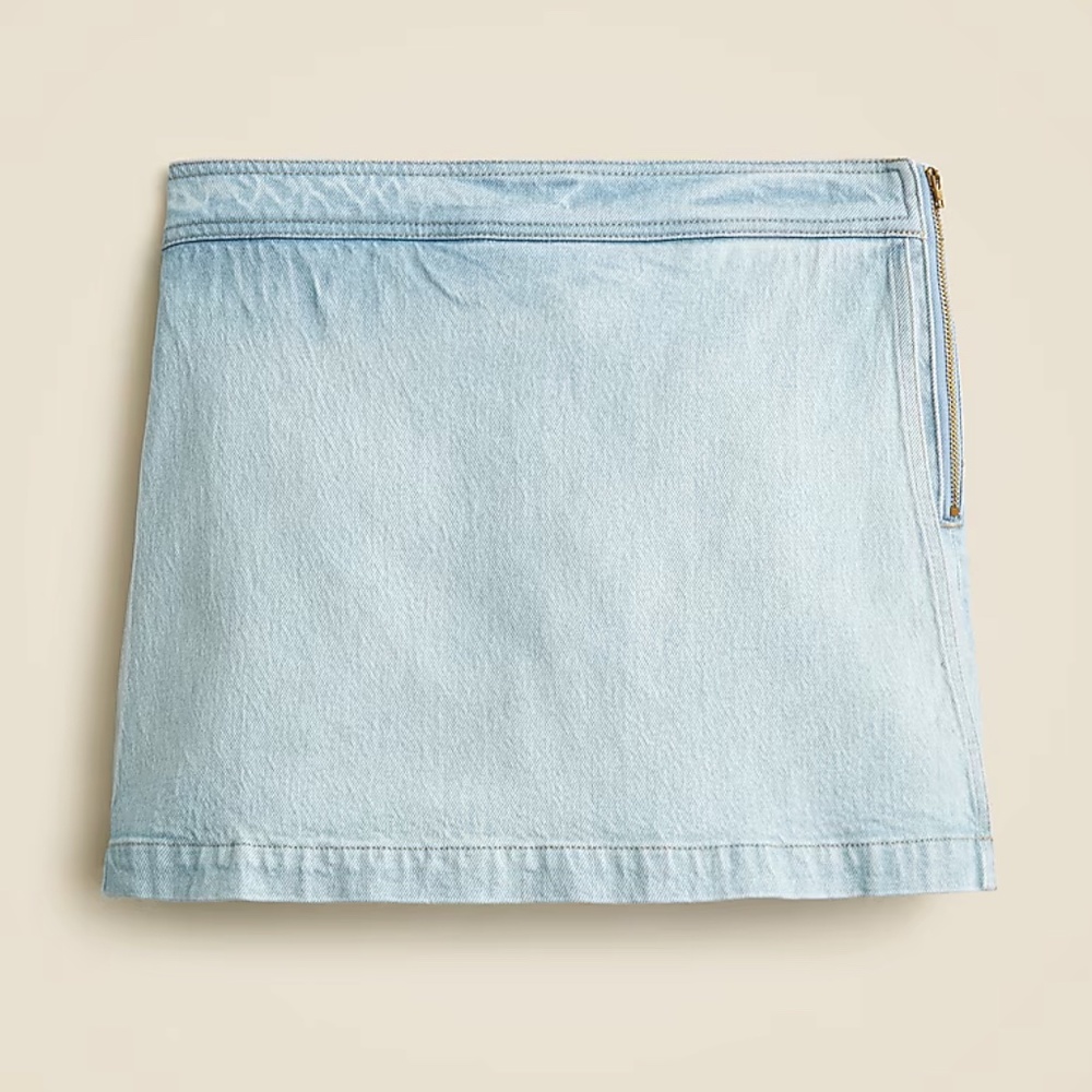 J crew denim skort